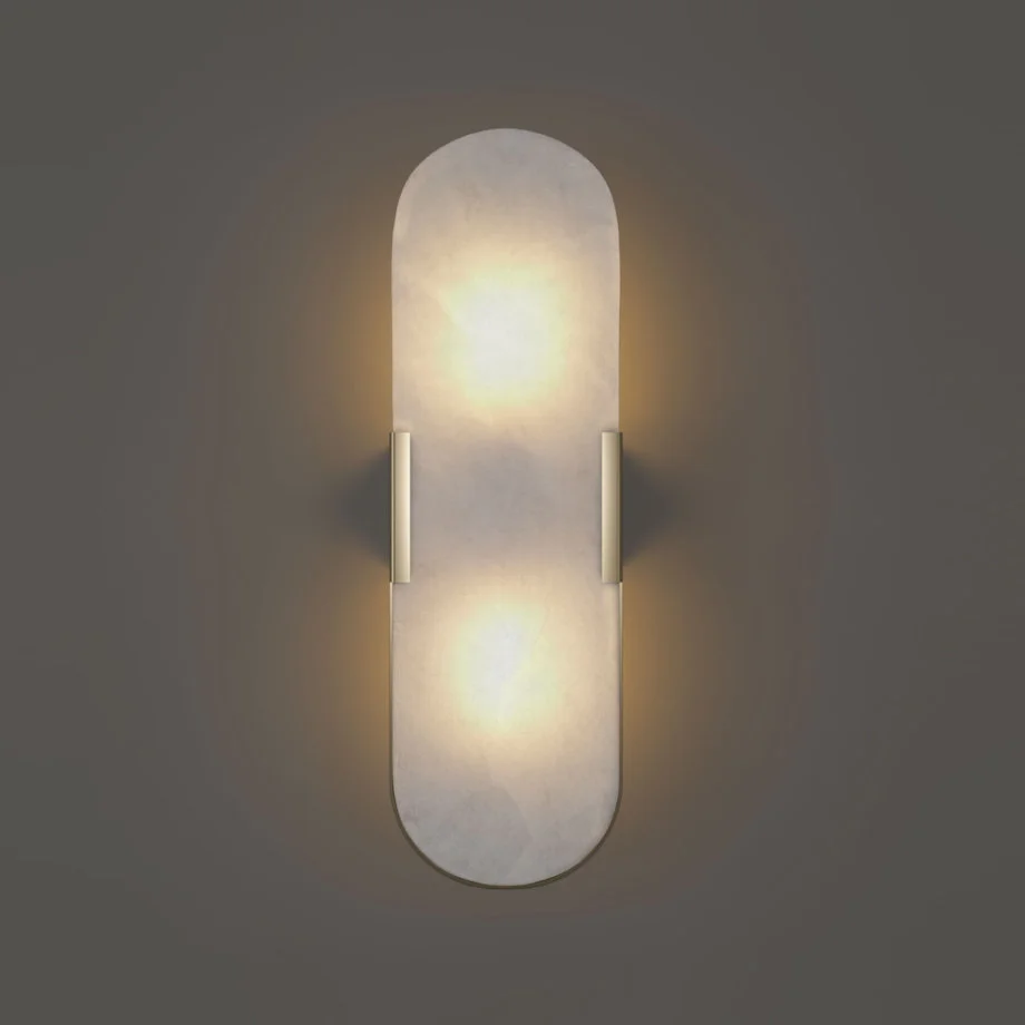 Dahlia alabaster wall lamp