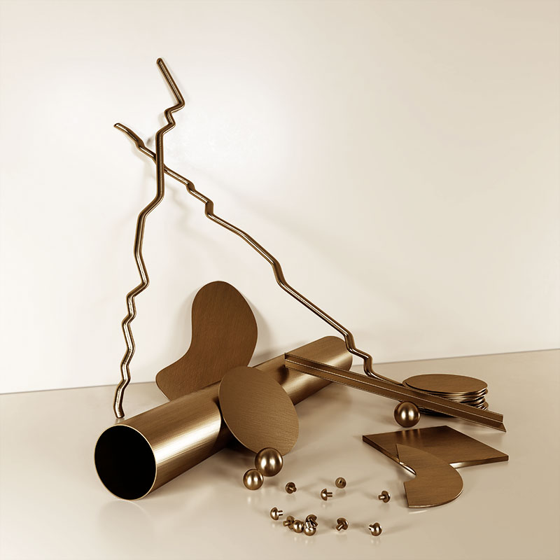 Materials and Finishes 1 Aged brushed brass