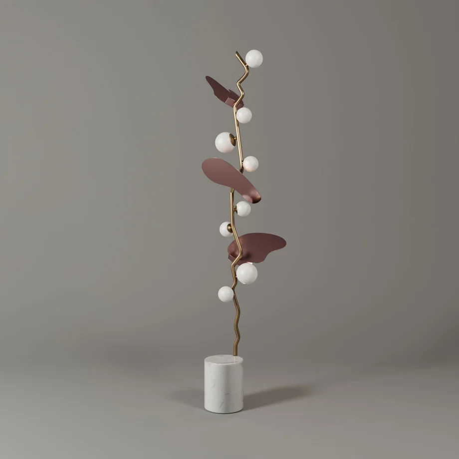 Almond floor lamp