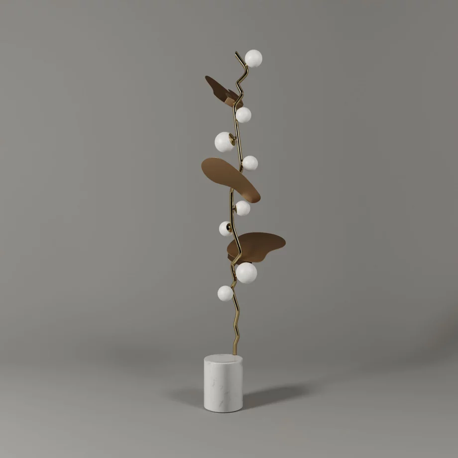 Almond floor lamp