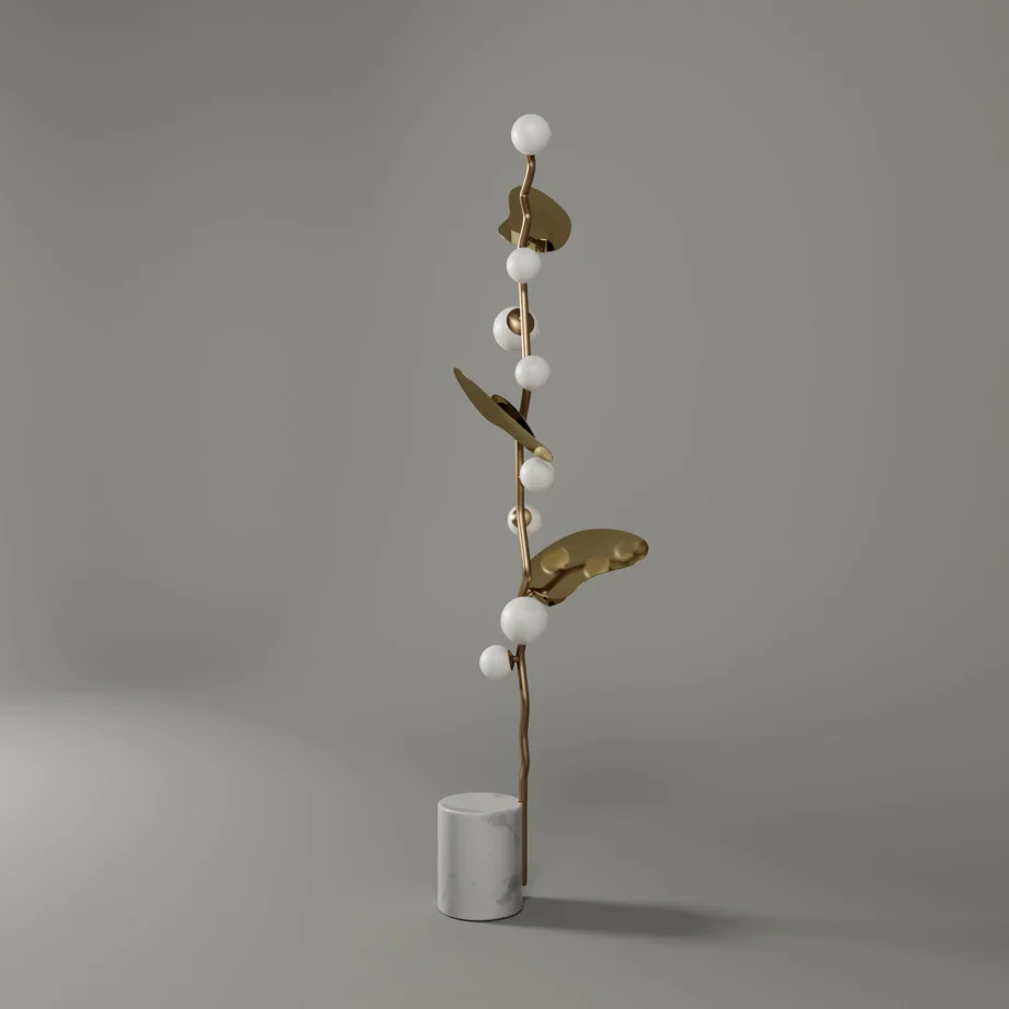 Almond floor lamp