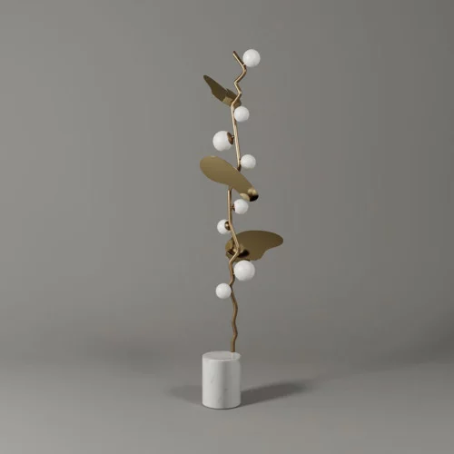 Almond floor lamp