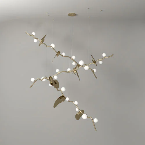 Almond suspension lamp